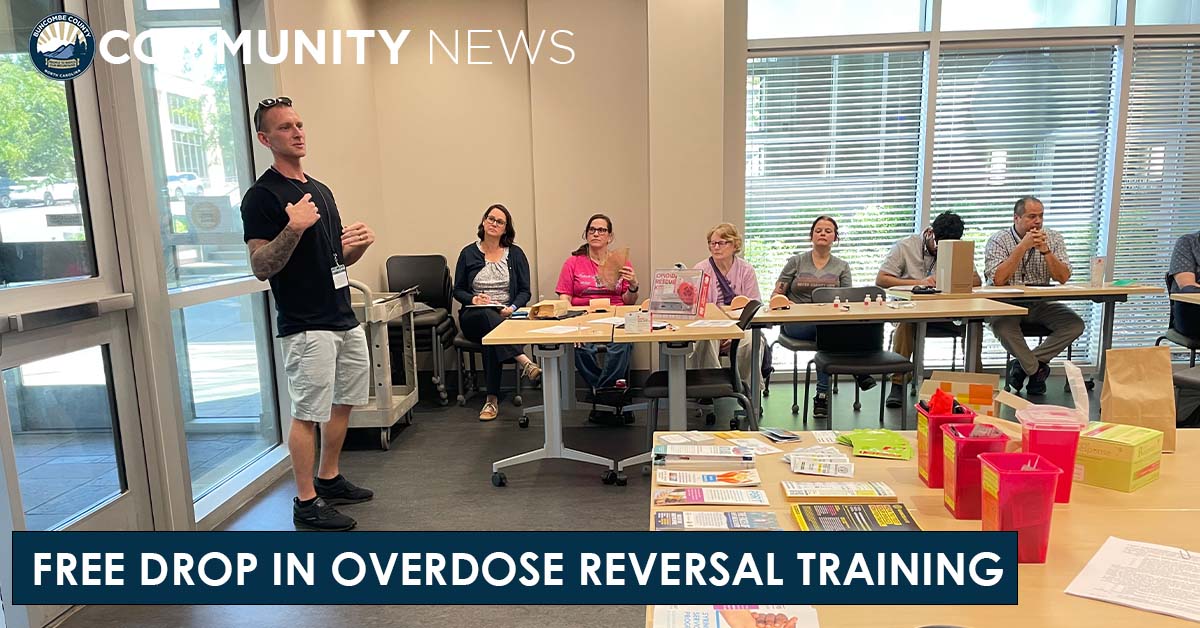 Free, Drop-In Overdose Reversal Training Every Month