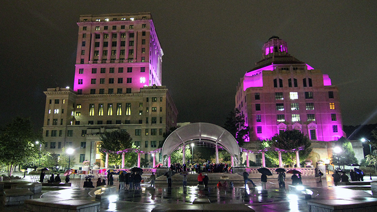Purple Courthouse and City Hall