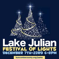 Lake Julian Festival of Lights ad.