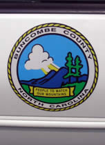 Buncombe County Seal on car door