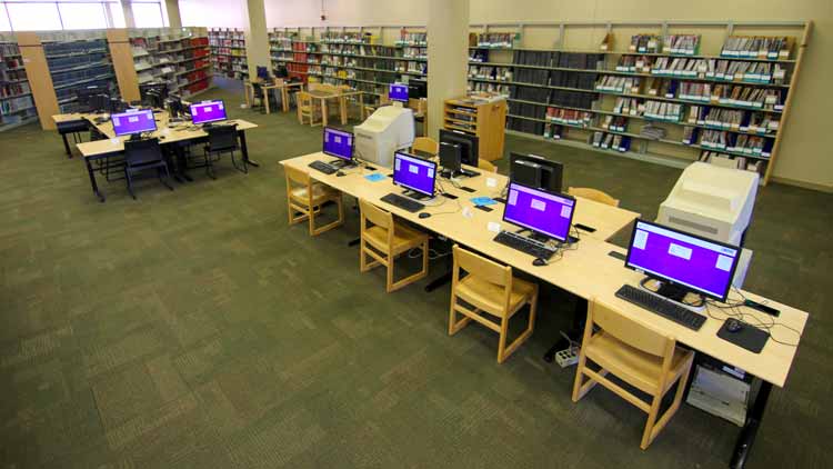 Pack Memorial Library Computer Section