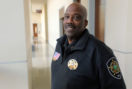 Picture of Sheriff Quentin Miller standing in a hallway