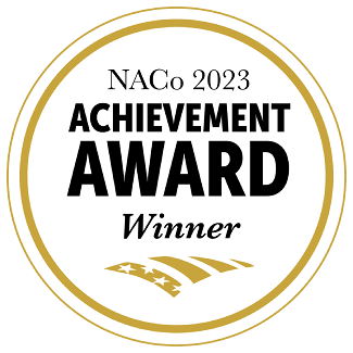 Picture of Award for MEET team earning the NACo 2023 Achievement Award for the Racial Equity Training