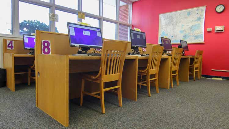 West Asheville Library Computer Rows