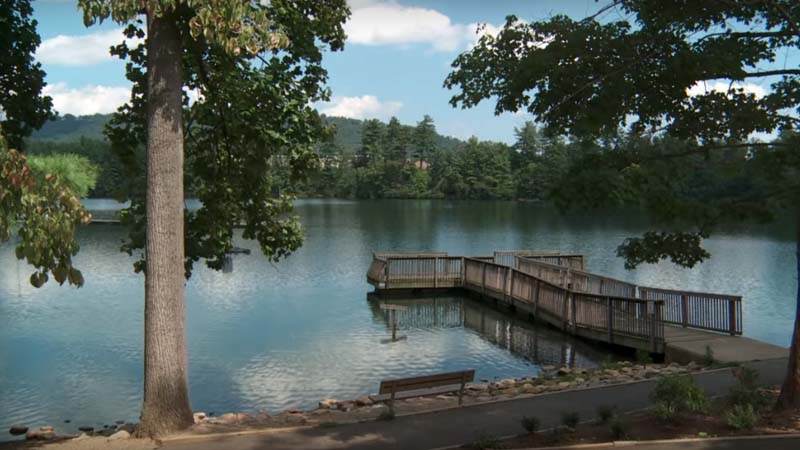 Photo of the boat dock at Lake Julian.