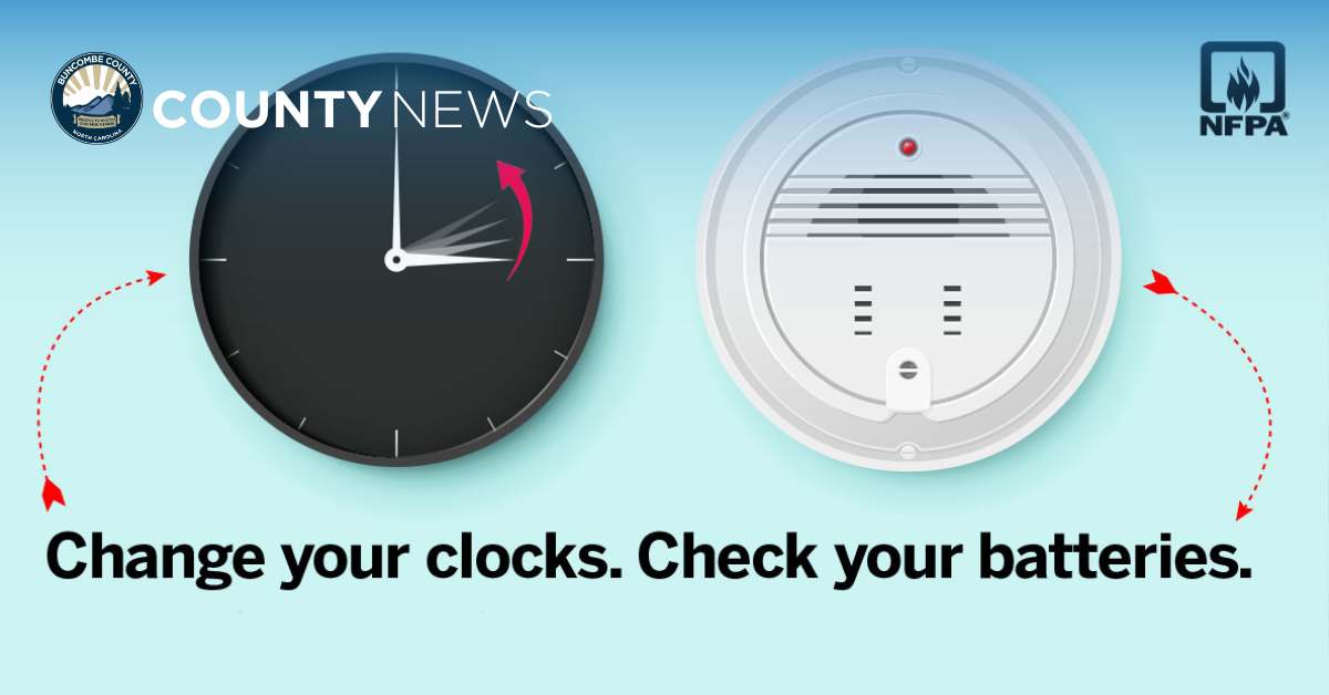 a clock and a smoke alarm