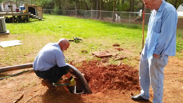 clogged septic tank