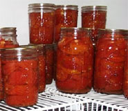 Photo of canned tomatoes.