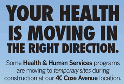 Some HHS programs are moving to temporary sites.