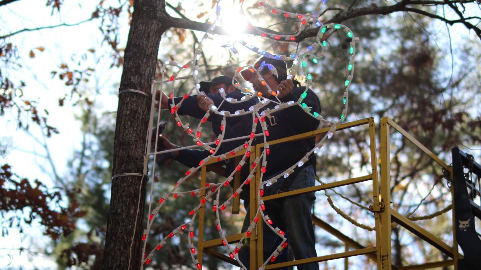 County Center Set up for the Lake Julian Festival of Lights Begins!