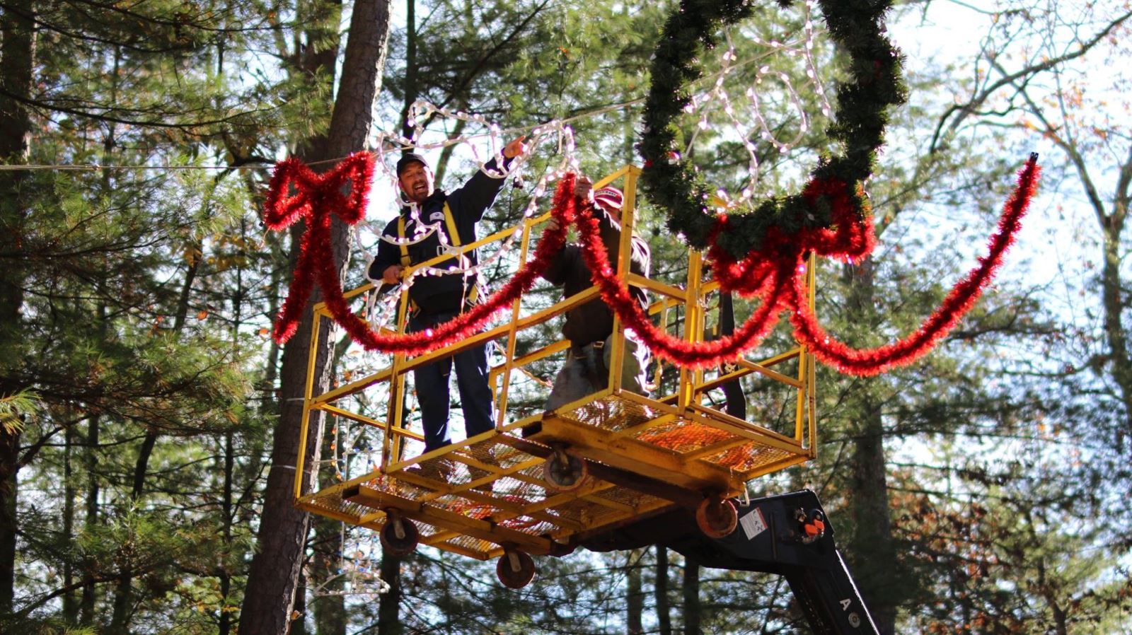 County Center Set up for the Lake Julian Festival of Lights Begins!