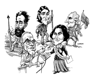 Sketch of Chautauqua characters.