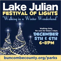 Lake Julian Festival of Lights ad.