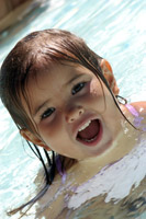 Photo of child in a pool.