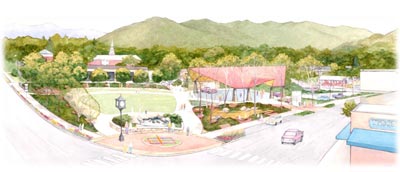Drawing of proposed Town Square Project.