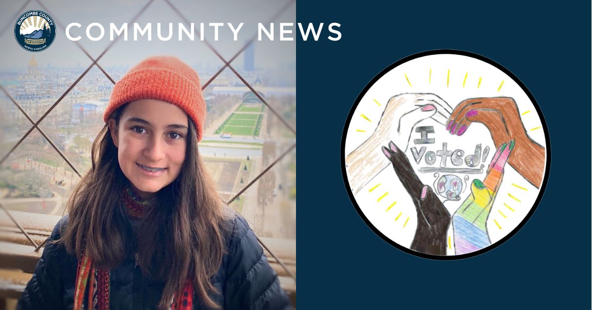 Maya LeRoy and her sticker design
