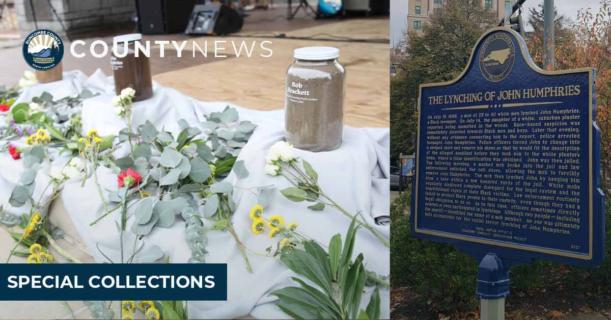 soil samples and a historical marker