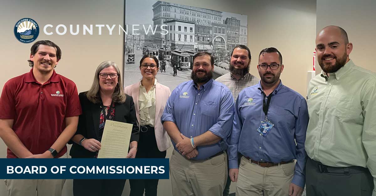 Parks and recreation employees hold a proclamation