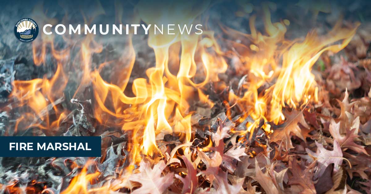 leaves burnings with community news graphics