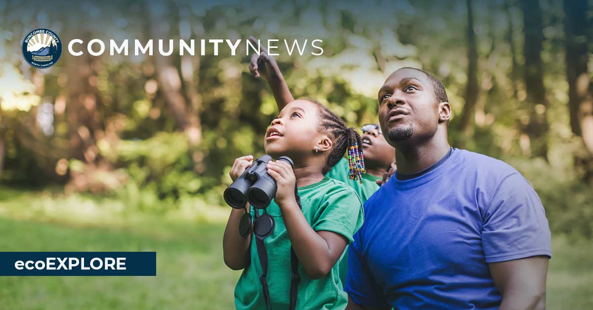 a black family is birdwatching outdoors