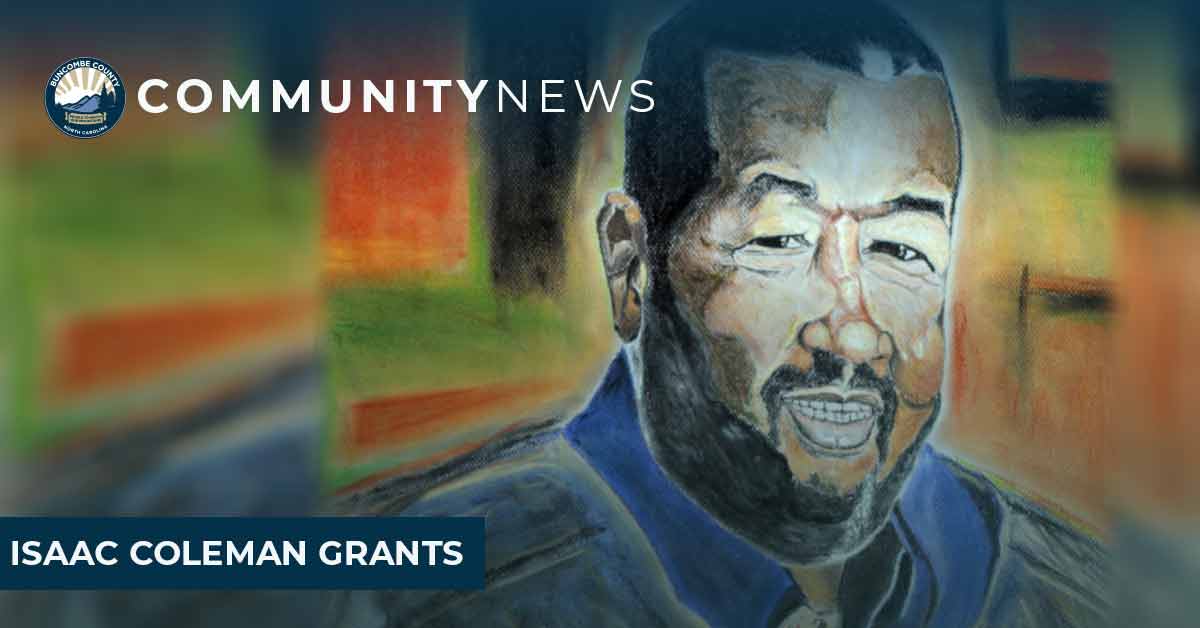 an artistic rendering of community activist Isaac Coleman