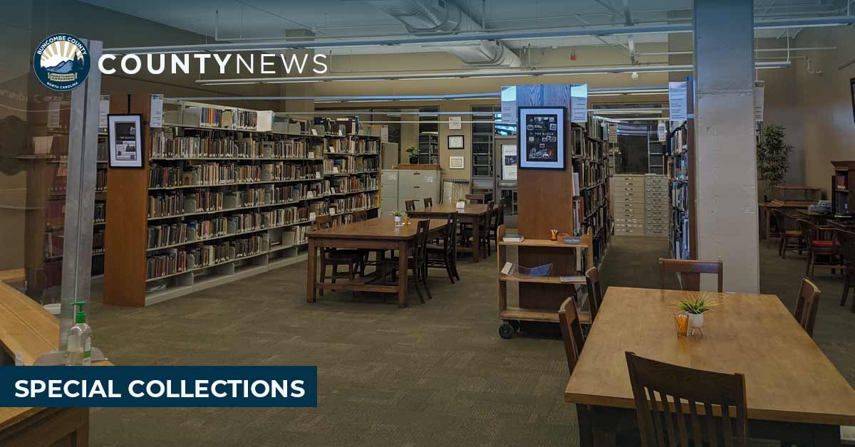 the special collections room at Pack Library