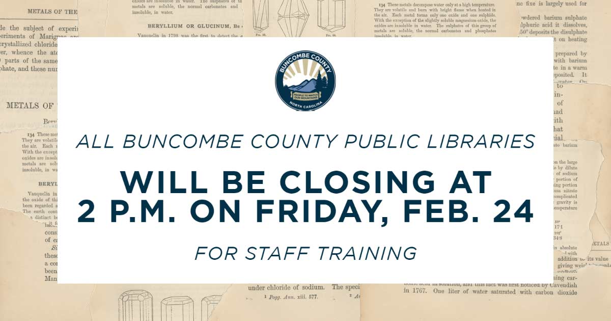 County Center Libraries to Close Early for Staff Training