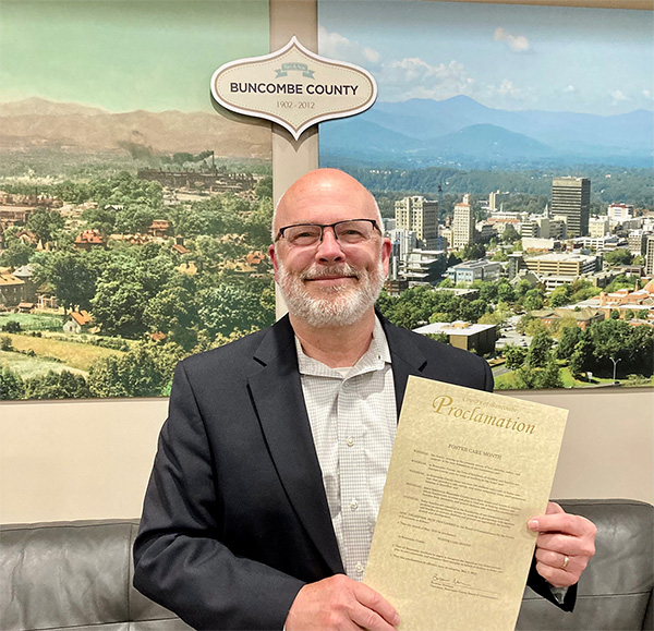 Stoney Blevins with Foster Parent Appreciation Proclamation