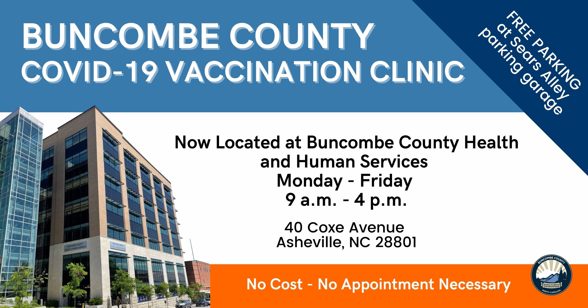 County Center - Buncombe County Covid-19 Vaccination Clinic Moves To 40 Coxe Avenue In Downtown Asheville