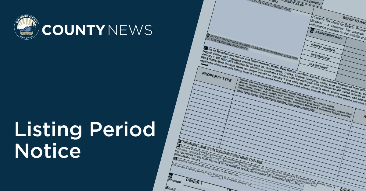 2025 Property Tax Listing Period Notice