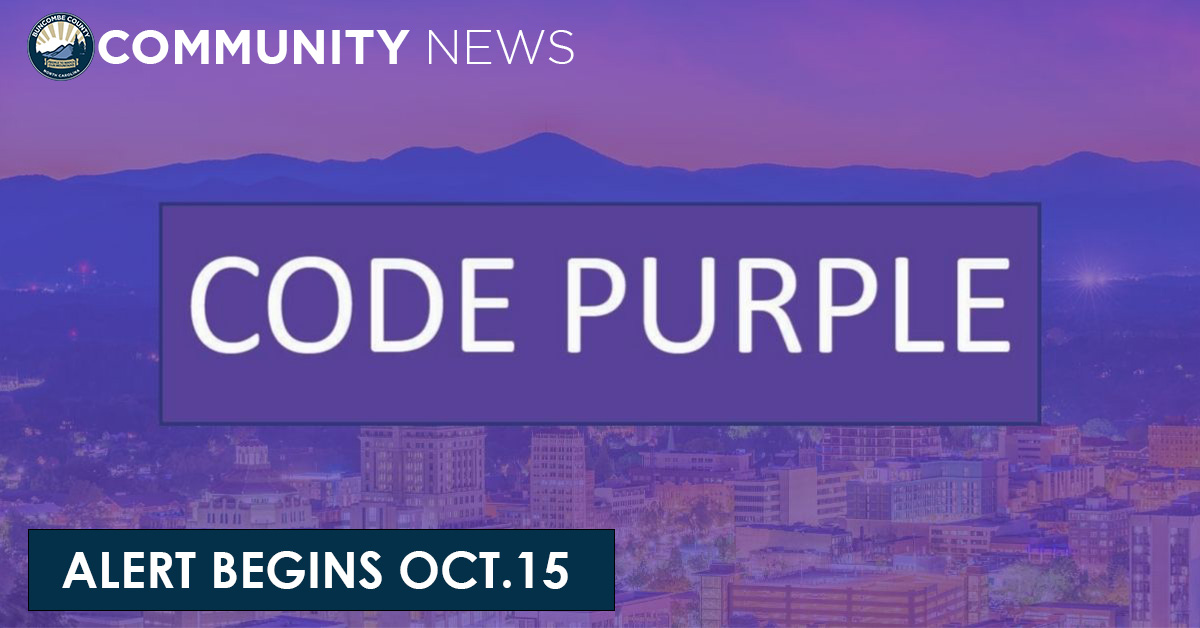 Code Purple begins for the winter season on Oct. 15 