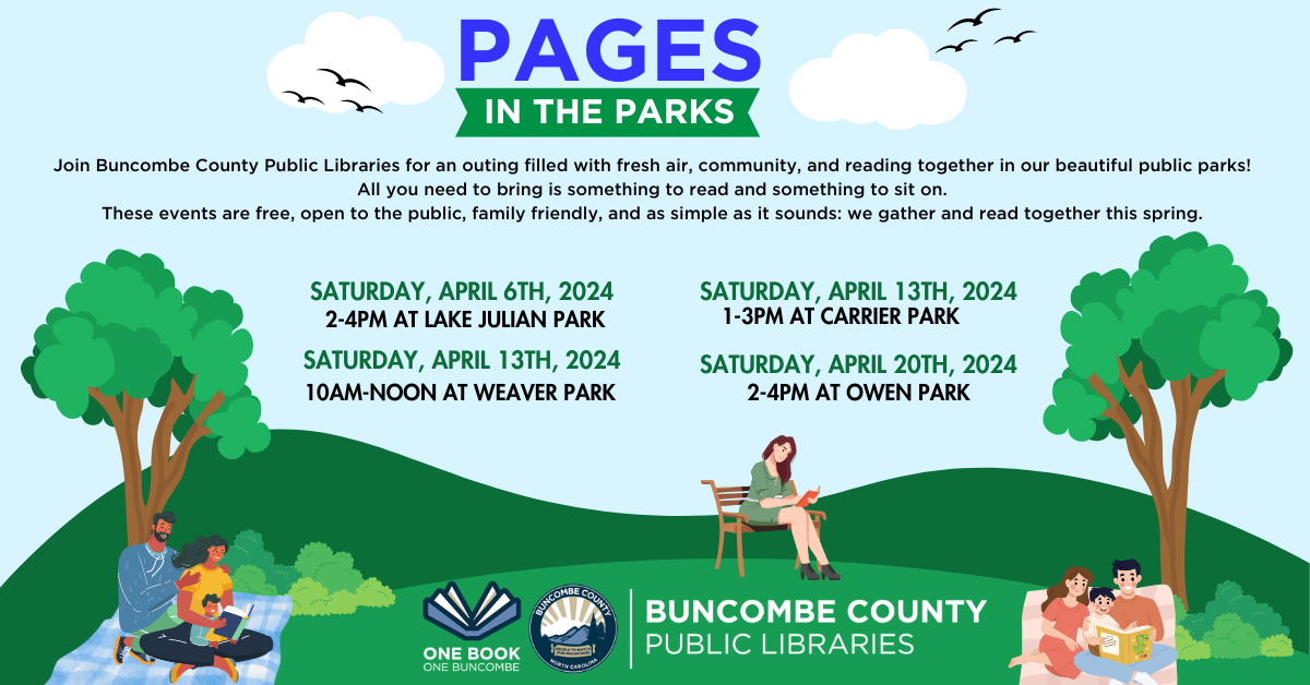 Spring Reading: One Book, One Buncombe Presents Pages in the Parks