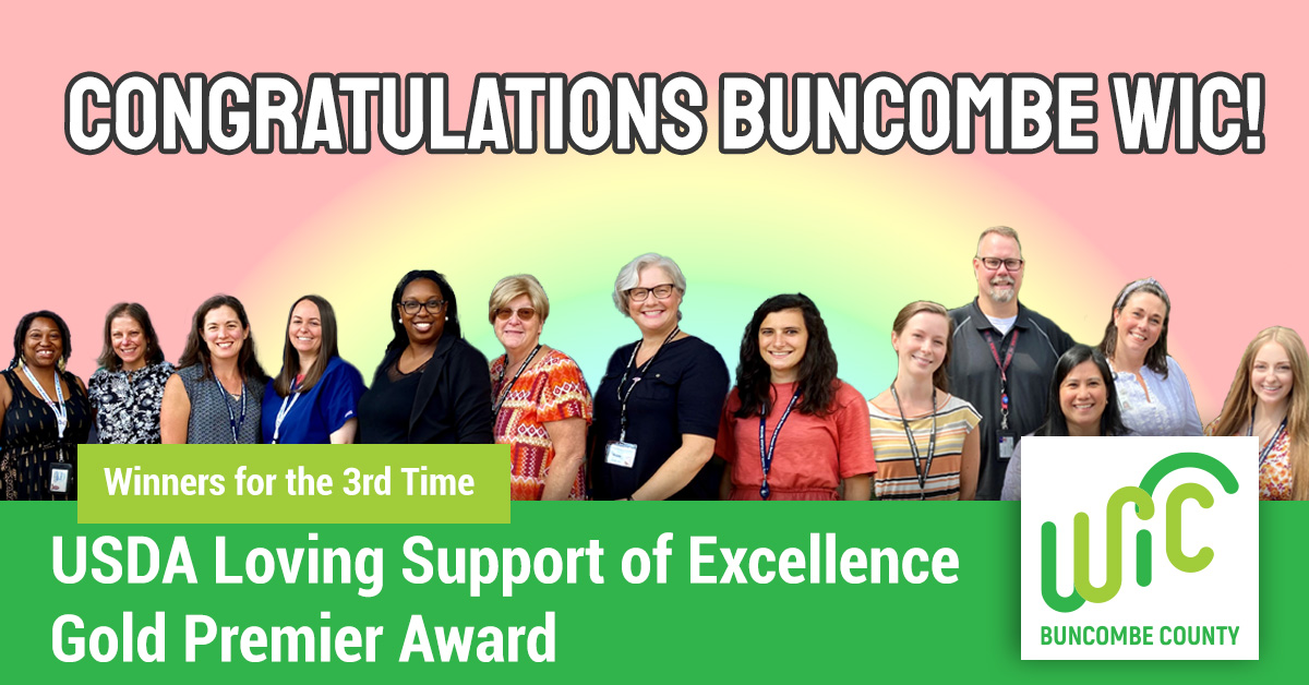Buncombe County WIC Continues Winning Streak With 3rd Consecutive Loving Support Award