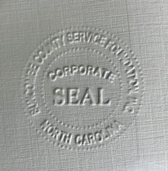 Buncombe County Service Foundation corporate seal