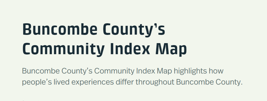 A 'Storymap' about Land conservation in Buncombe County, NC