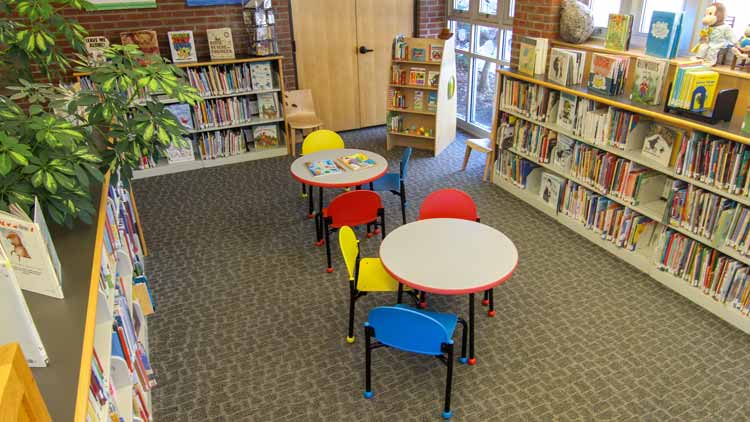 View Skyland / South Buncombe Library Children's Section