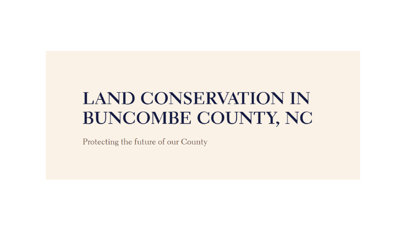 A 'Storymap' about Land conservation in Buncombe County, NC